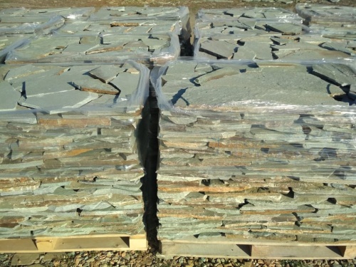 Плитняк златолит зелёный для цоколя, отмостки купить в Республике Тыва