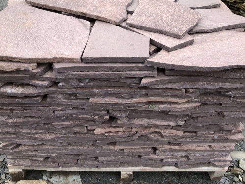 Плитняк лемезит бордовый для облицовки цоколя 20-25 мм  купить в Республике Тыва