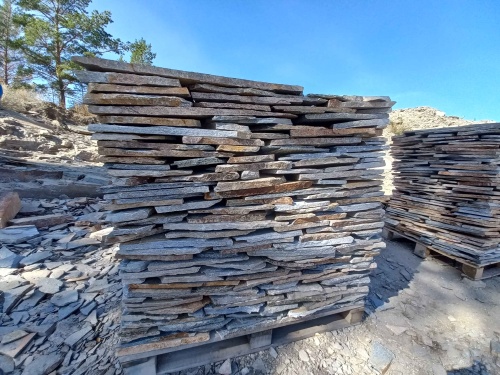 Плитняк златолит серебристый для фасада купить в Республике Тыва