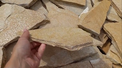 Плитняк златолит жёлтый для цоколя купить в Республике Тыва