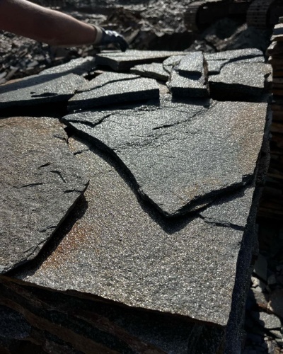 Плитняк златолит серебристый для фасада купить в Республике Тыва