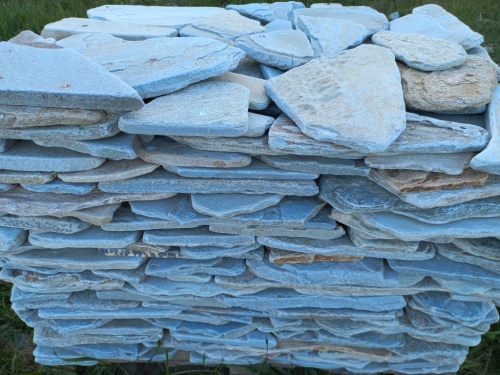 Плитняк златолит зелёный галтованный для цоколя купить в Республике Тыва